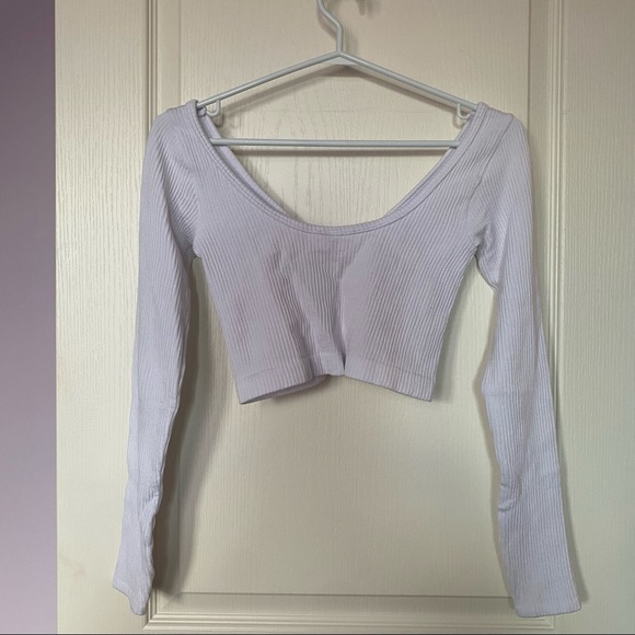 Urban Outfitters white ribbed longsleeve - Picture 2 of 3